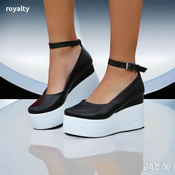 Обувки на платформа - Кожа, снимка 1