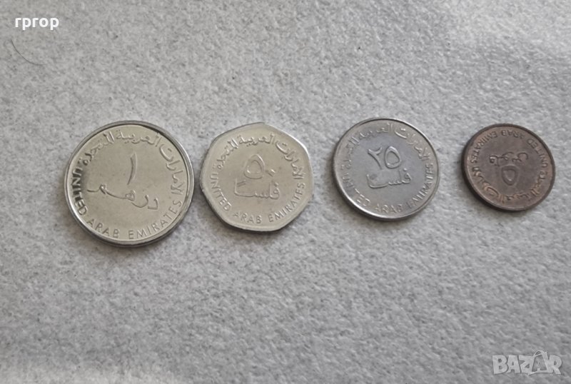 Монети. ОАЕ. Дубай . Дирхам , филс.  Лот. 4 бр., снимка 1