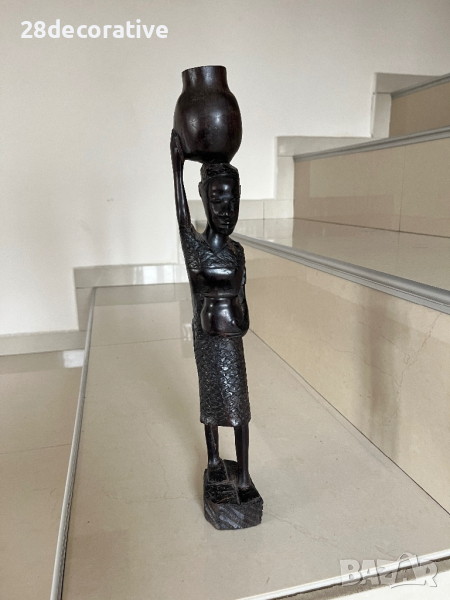 Стара статуетка от абанос, снимка 1