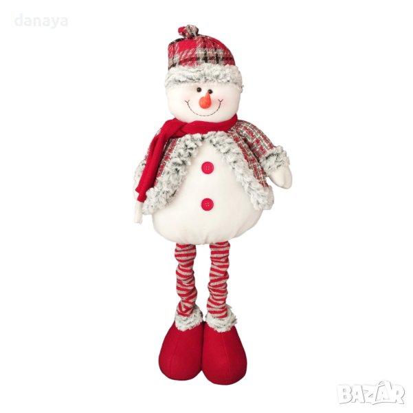 4142 Голяма коледна фигура Снежко с разтягащи се крака 47-78см, снимка 1