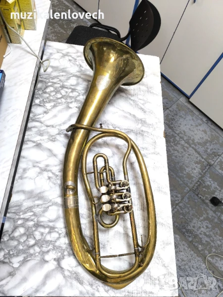 Bb Baritone instrumentenfabrik Christian Reiner - баритон, басфлигорна made in Germany, снимка 1