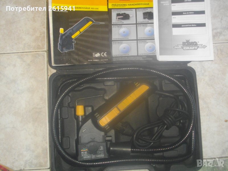 Немски Роторайзер-Ел.Мини Циркуляр За 1 Ръка-Рязане 0-12мм-Диск ф50,8мм-KING CRAFT KES350-Гъвкав Вал, снимка 1