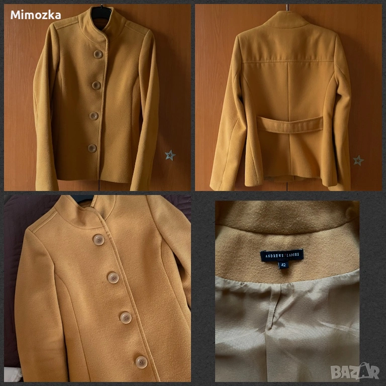 Сладко дамско вълнено палто на Andrews р-р 42!, снимка 1