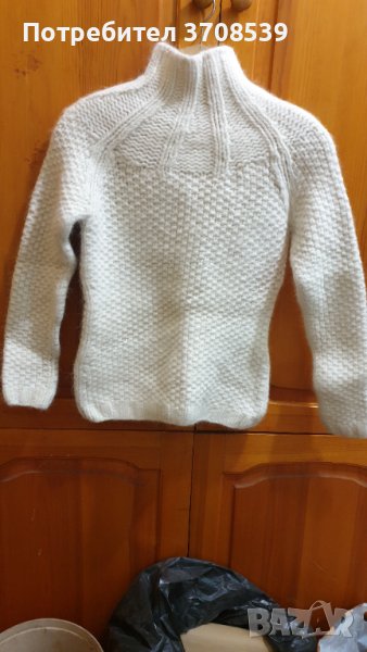 Вълнен, кашмирен, бял пуловер, много топъл, снимка 1