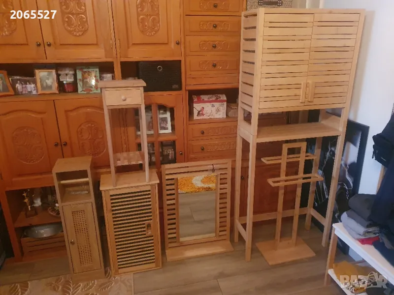 мебели бамбук за баня и тоалетна, снимка 1