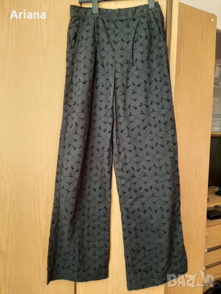Панталон на Zara, бродерия върху памучен плат, снимка 1
