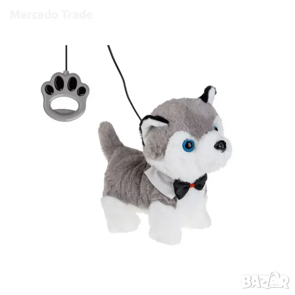 Механично куче Mercado Trade, Хъски, С движение, звук и дистанционно, снимка 1