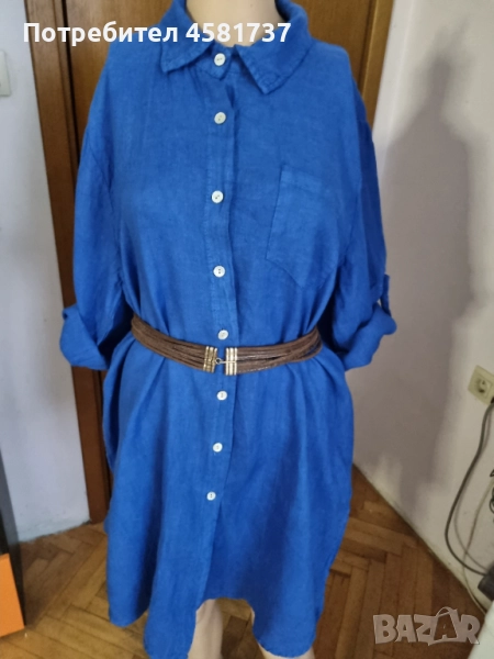 Ленена туника/ рокля тип риза, снимка 1