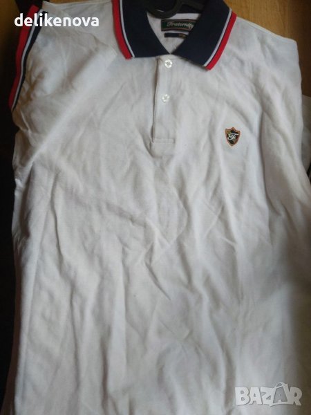 Fraternity. Size L-XL 100% Памук Две нови тениски с яка, снимка 1