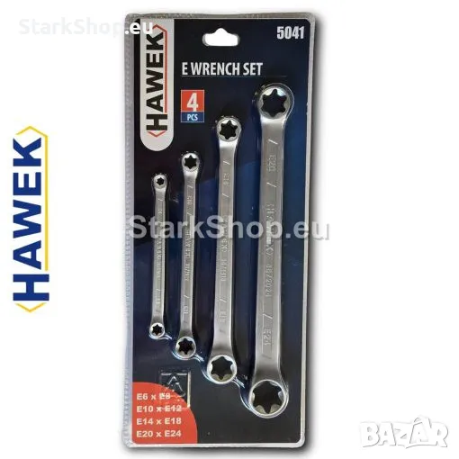 Ключове E-TORX Блистер Комплект 4 броя HAWEK, снимка 1