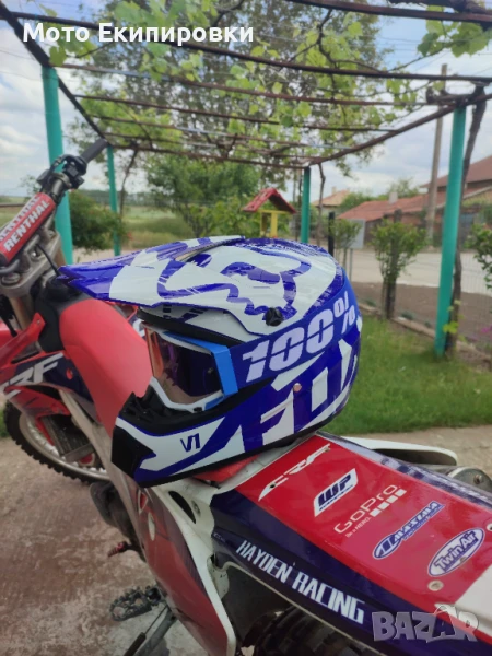 Каска FOX V1 + Очила 100%, снимка 1