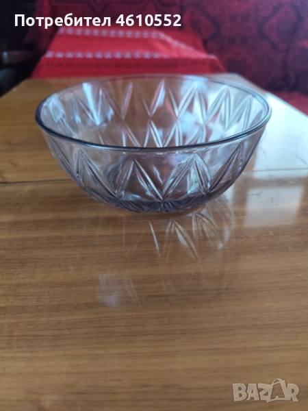 Нова синя стъклена масивна фруктиера , снимка 1