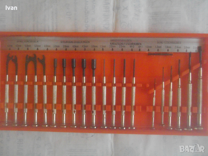 Нов Немски Комплект Ръчни Специализирани Микро/Мини Отвертки 21 бр. за Микроелектроника, снимка 1