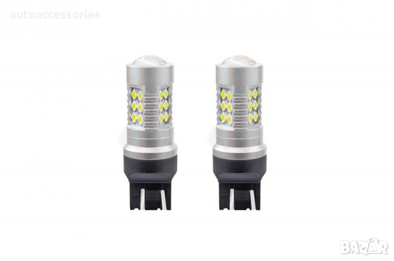 3000052088 Крушки 1157 LED CANBUS 24SMD 3030 T20 7443 W21 / 5W Бял 12V / 24V, снимка 1