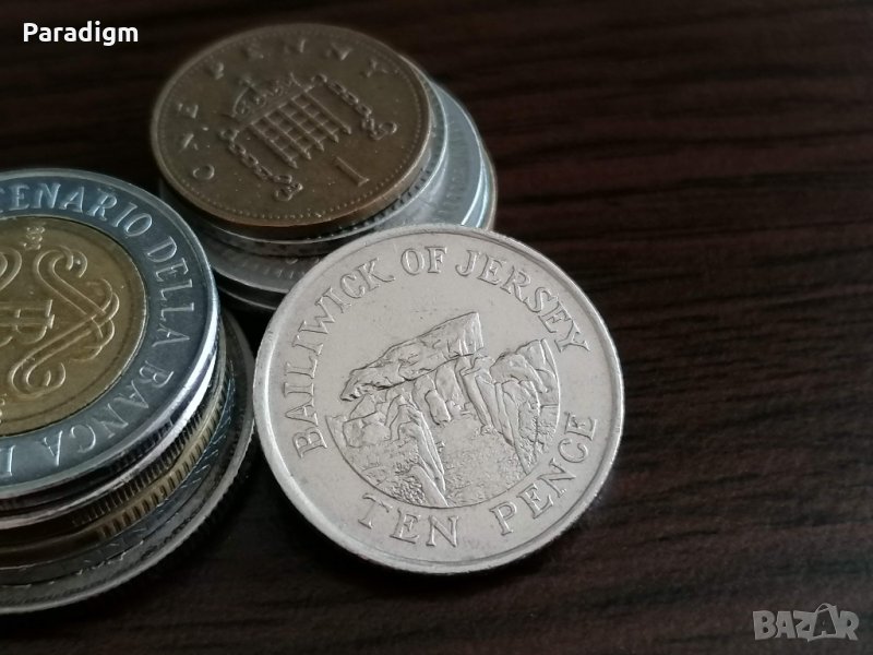 Монета - Остров Джърси - 10 пенса | 1992г., снимка 1