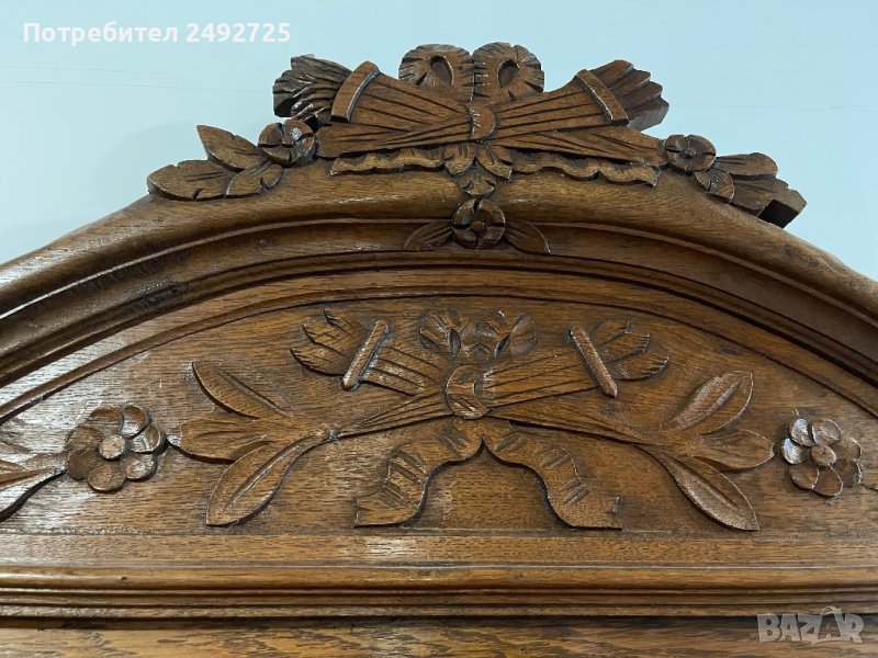 Огледало кристално антикварно дърворезба, снимка 1