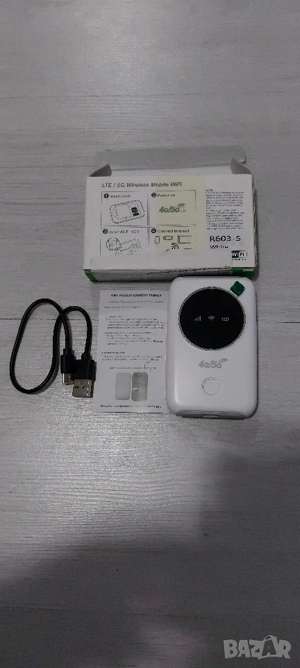 4G/5G LTE безжичен мобилен Wi-Fi рутер R603-5 White (работи с всички оператори), снимка 1