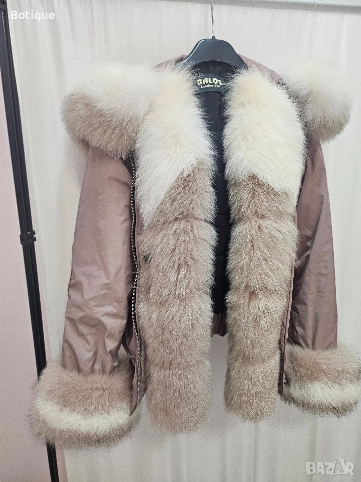 дамска парка с естествен косъм , снимка 1