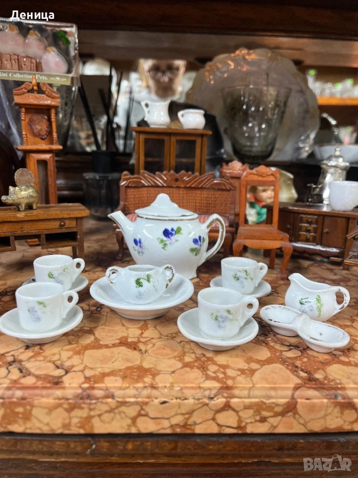 Бонбонско сервизче за малки дами🥰 Винтидж разкош на 80-100 г 4 сета, захарница, каничка, снимка 1