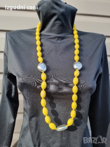 Колие дълго в жълто  (модел 23), снимка 1