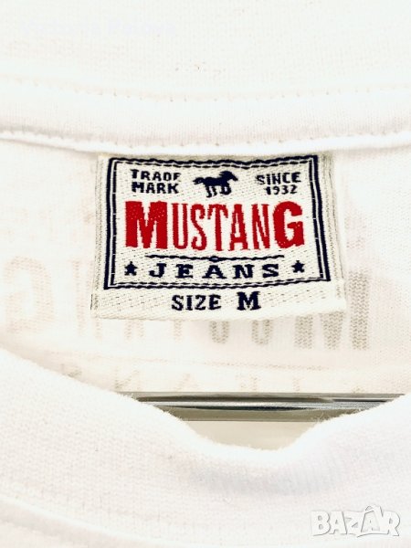 Бяла тениска унисекс MUSTANG JEANS, снимка 1