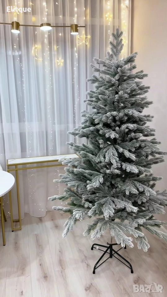 Изкуствена елха K r i n g Melbourne, Цялата заснежена с метална стойка., снимка 1