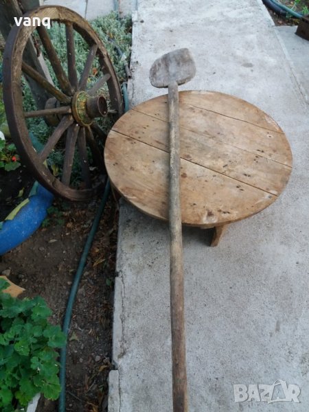 Стара дървена лопата,дървения за пещ, снимка 1