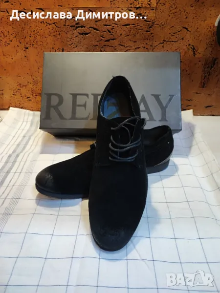 Оригинални нови мъжки обувки REPLAY естествен велур размер 44, снимка 1