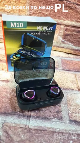 Ново поколение контакти Водоустойчиви Bluetooth 5.3 слушалки М10,2000 Mah батерия, снимка 1