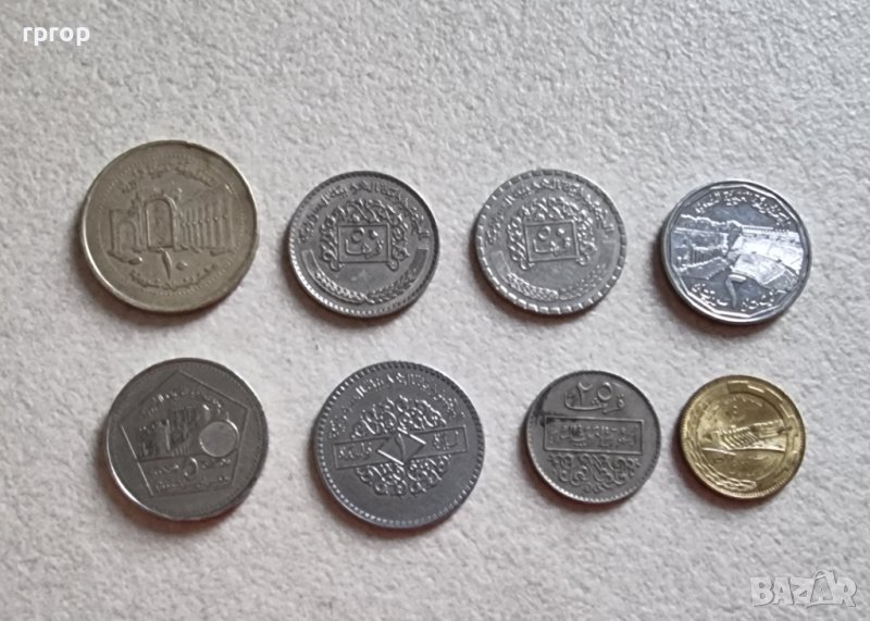 Монети . Сирия . Сирийски лири .  8 бройки., снимка 1