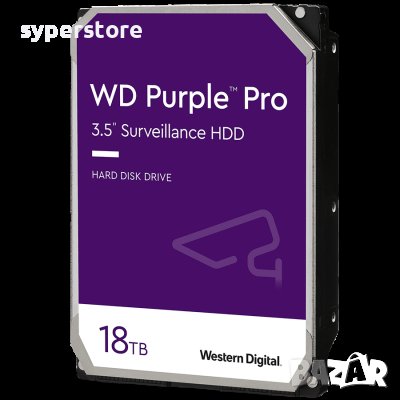 HDD твърд диск AV WD Purple 3.5', 18TB, 512MB, 7200 RPM, SATA 6 SS30730, снимка 1