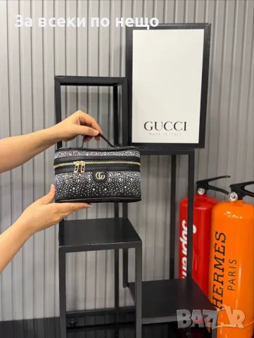 Gucci Дамска Чанта Тип Куфар С Кристали Гучи - Различни Цветове Код SEM-106, снимка 3 - Чанти - 55742865