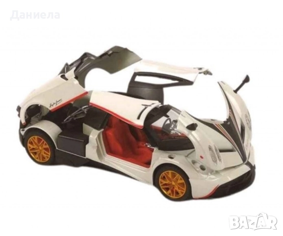 Метална количка Pagani с пушек, звук и светлина, снимка 4 - Коли, камиони, мотори, писти - 52017752