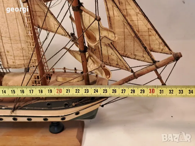 декоративно дървено корабче ветроход 8/4, снимка 6 - Декорация за дома - 50414934