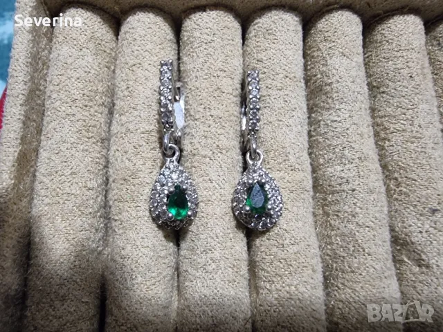 Нови,изящни сребърни обеци , снимка 5 - Обеци - 49041369