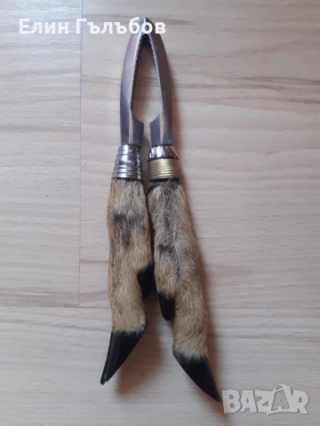 Орехотрошачка с дръжки крака от дива коза, снимка 12 - Колекции - 51273930