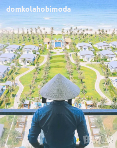 Два модела ръчно изработени Виетнамски шапки, Палмови листа и бамбук, снимка 13 - Шапки - 36452773