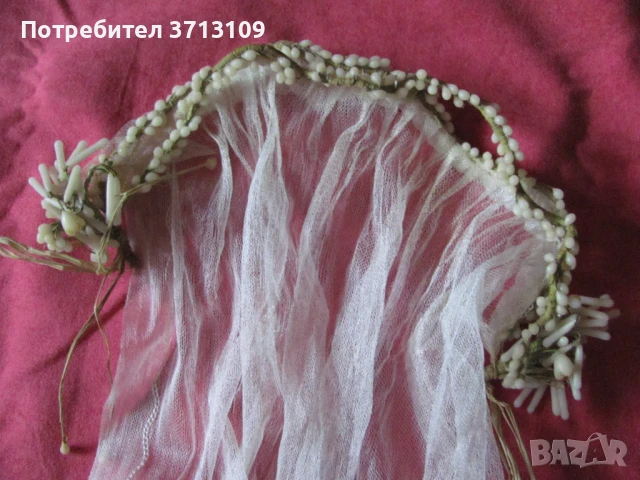 19век воал и венче за булка, снимка 5 - Антикварни и старинни предмети - 51421729