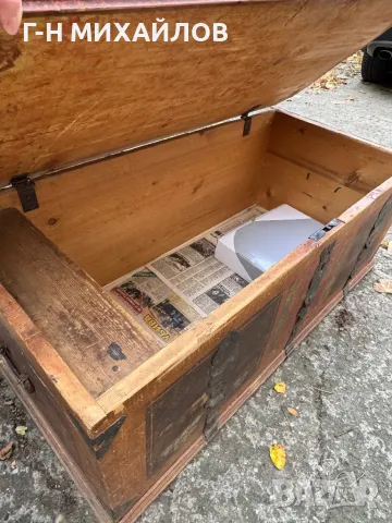 Сандък стар на над 100 г, снимка 3 - Антикварни и старинни предмети - 48135992