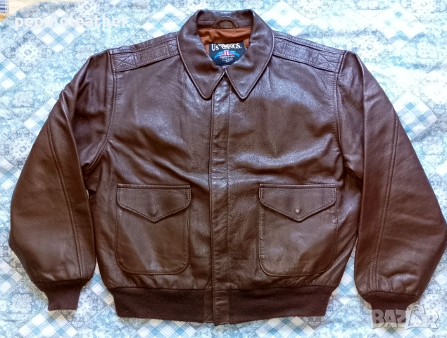 Пилотско Авиаторско кожено яке бомбър, тип МА-1, А-2, В-3, G-1, снимка 6 - Якета - 12536229