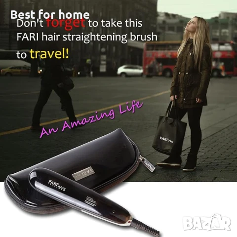 Мини четка за изправяне на коса ZLPMARY, снимка 4 - Преси за коса - 51041757