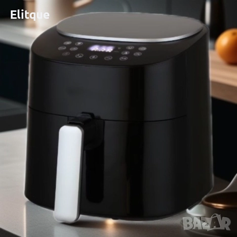 Фритюрник, 1300W, 4.2л., горещ въздух, таймер, до 200°C, Черен/Бял, снимка 6 - Друга електроника - 52853540