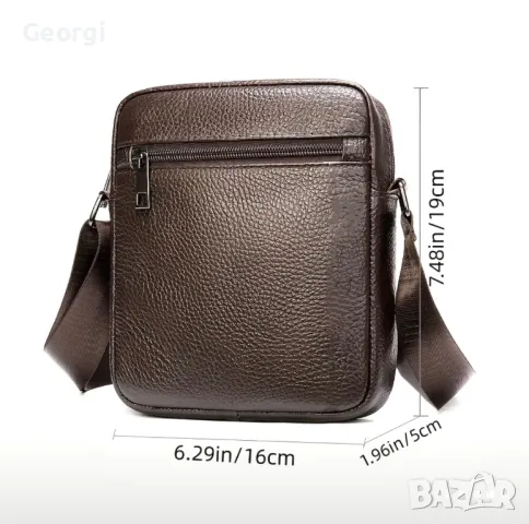 Елегантна, Изчистена Дисплей чантичка с Кафява луксозна естествена кожа !, снимка 5 - Чанти - 49304520