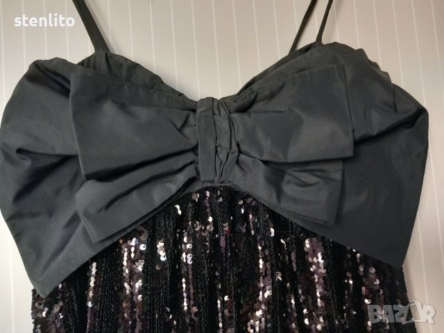 ZARA# черна с пайети# НОВА# вечерна рокля# размер XS, снимка 3 - Рокли - 42290496