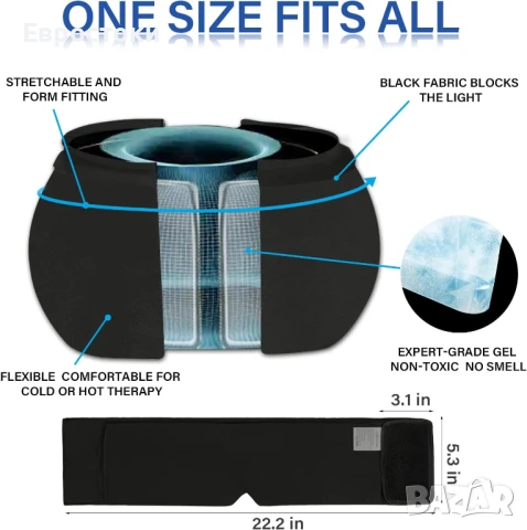 I-THERA-U Леден компрес за глава, шапка за облекчаване на главоболие. Студен компрес, Маска , снимка 9 - Други - 50746020