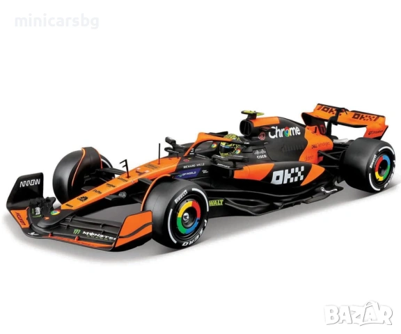 Bburago McLaren MCL38 #4 F1 Kit 1:24 – сглобяем модел болид, снимка 2 - Колекции - 53211447