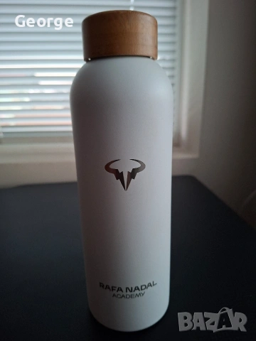 Бяла стоманена бутилка Рафа Надал 