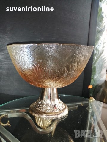Стъклена купа / фруктиера, снимка 2 - Други - 39999662