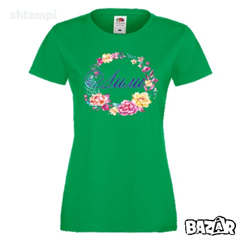 Дамска тениска Цветница Лили Цветен венец, снимка 2 - Тениски - 35953805