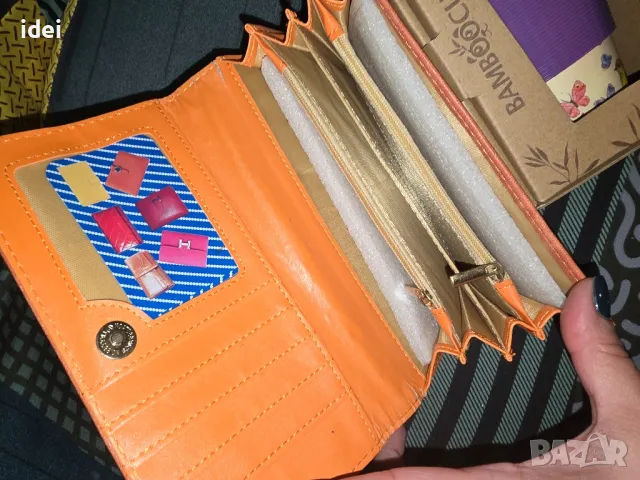 Протмоне и бамбукова чаша за кафе и напитки, снимка 3 - Портфейли, портмонета - 49364108